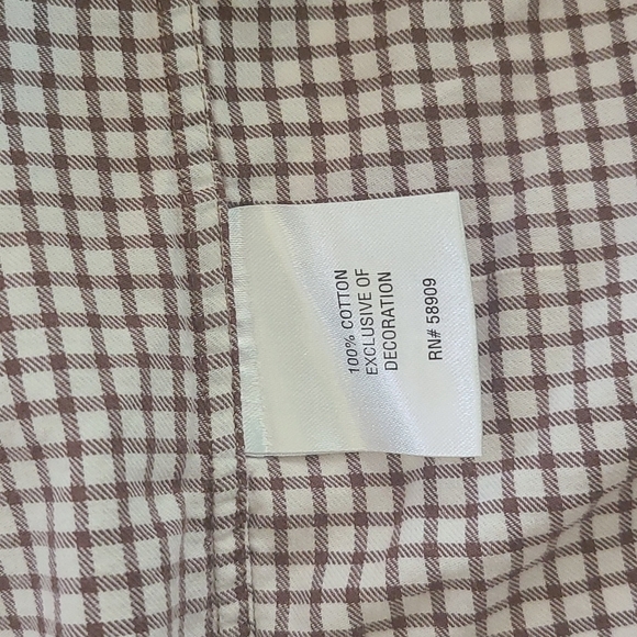 3/$20 Cremieux Classics Brown Plaid Button-Up Shirt - Picture 5 of 6